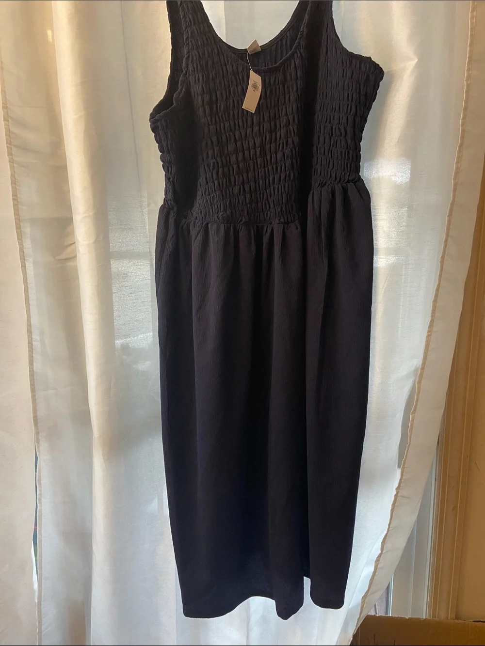 Old Navy navy blue Smocked Tank Dress NWT